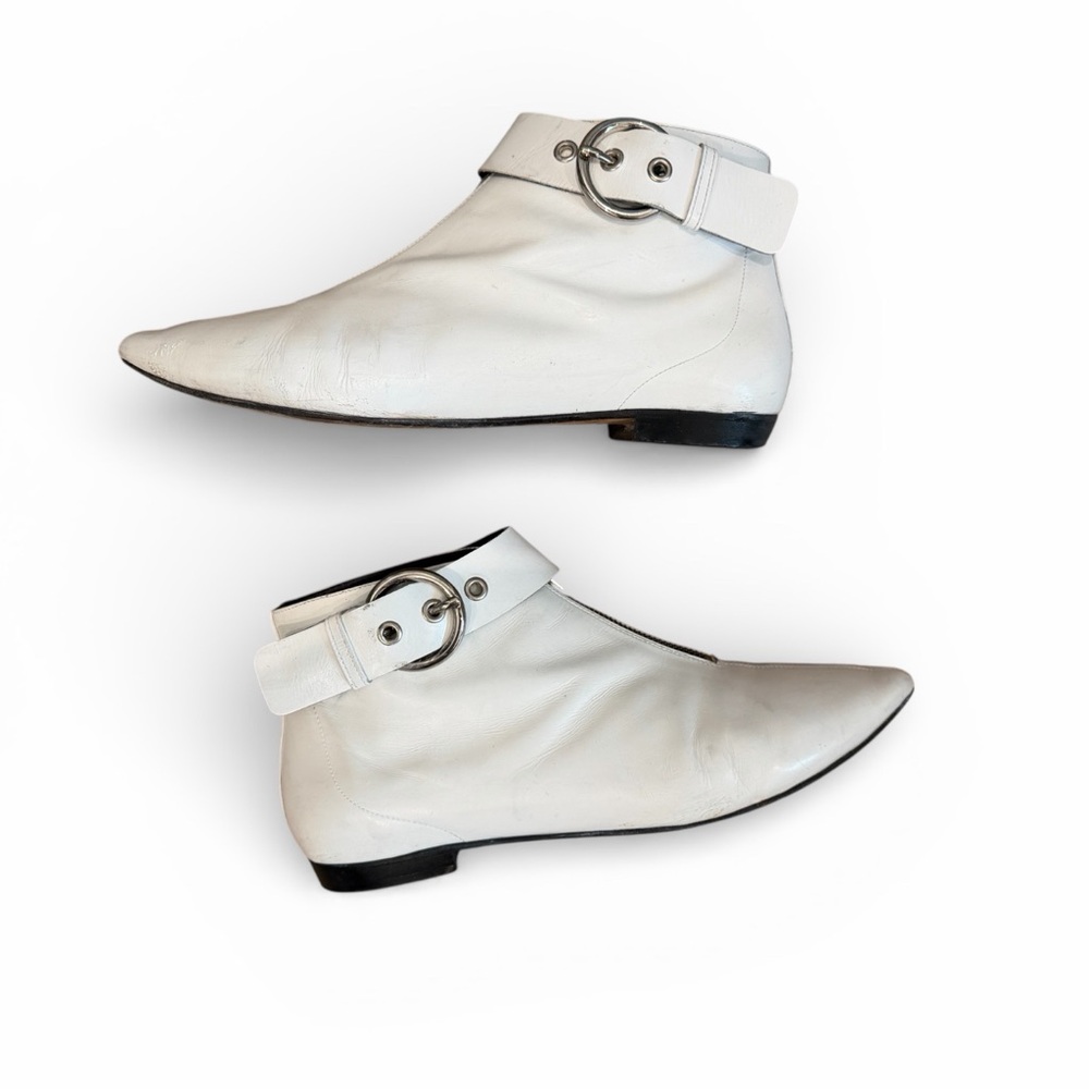 ISABEL MARANT White Ankle Boots with Buckle Detail 💋
